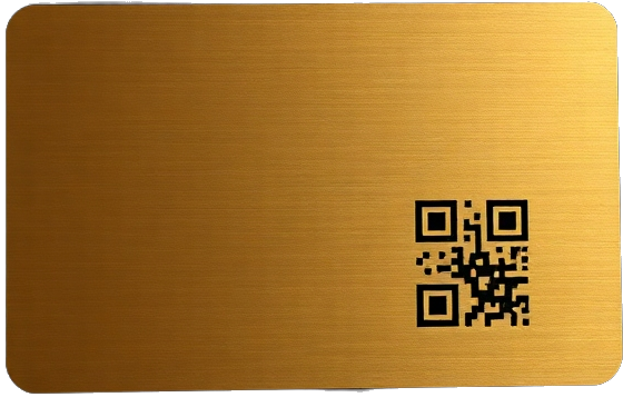 Left part of a luxury gold business card